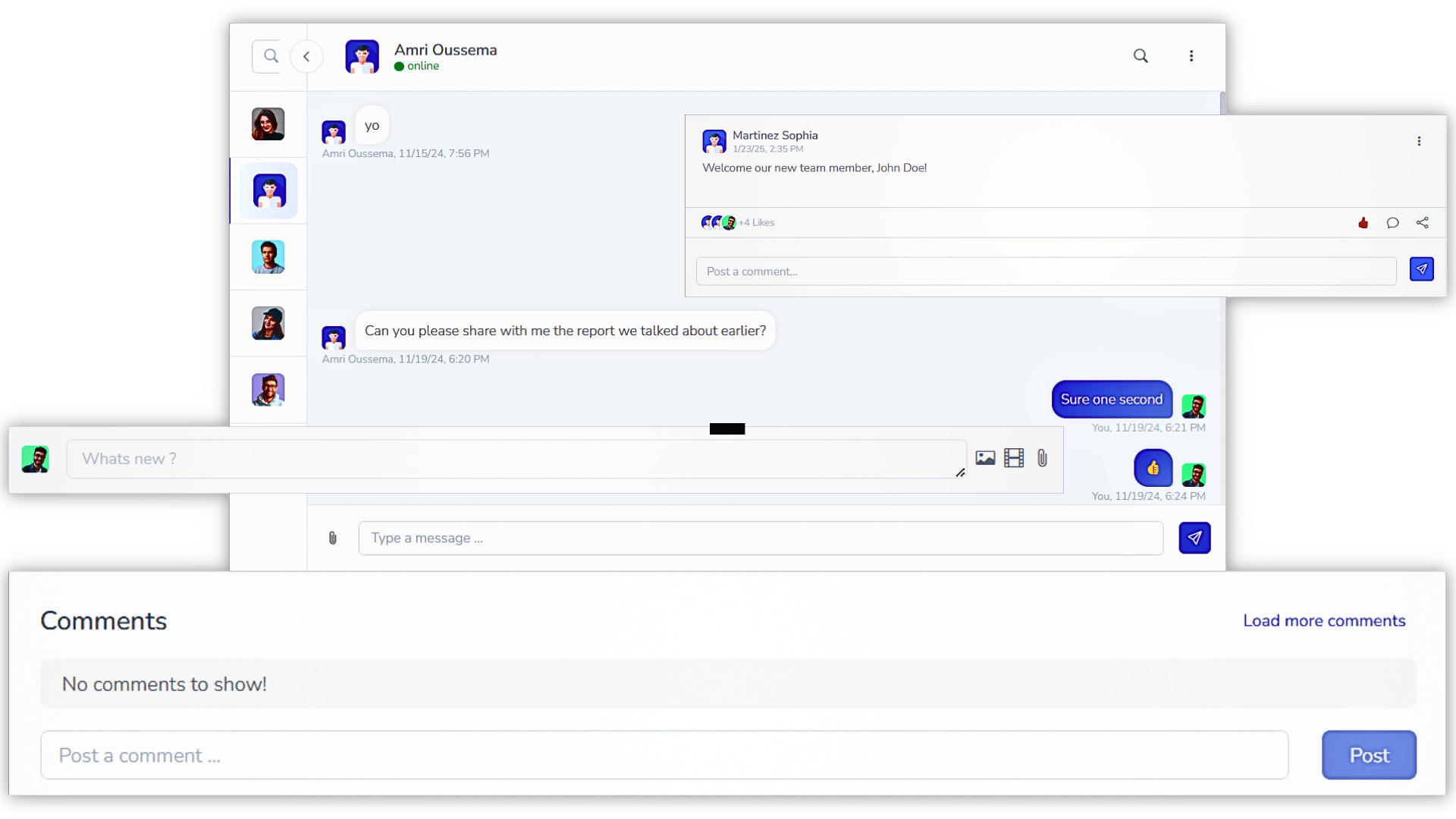 Captures d’écran de la page de Performances Master.